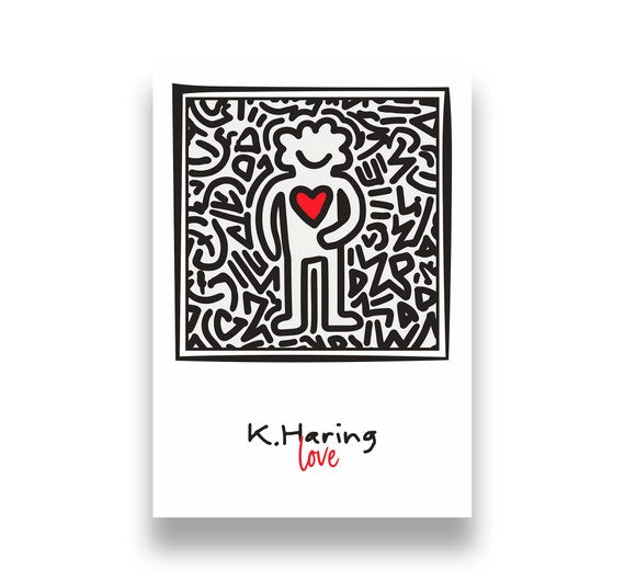 Keith Haring Print, Keith Haring Poster, pop art |  Printable Wall Art, Iconic Haring Style for Modern Home Decor