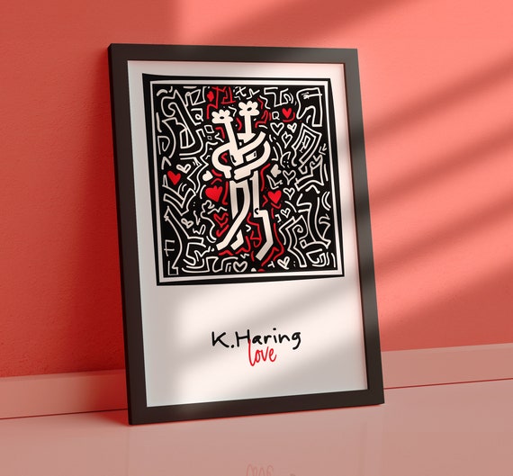 Keith Haring Print, Keith Haring Poster, pop art |  Printable Wall Art, Iconic Haring Style for Modern Home Decor