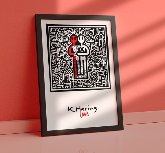 Keith Haring Print, Keith Haring Poster, pop art |  Printable Wall Art, Iconic Haring Style for Modern Home Decor