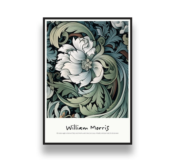 William Morris Print Set - floral design  | William Morris poster, art nouveau print, digital download, printable wall art