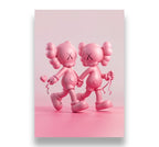 Kaws poster set of 3, Kaws figure | Kaws poster, 3 piece wall art, Kaws wall art, Kaws figure, digital download, Hypebeast figure, pink Kaws