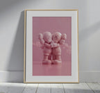 Kaws poster set of 3, Kaws figure | Kaws poster, 3 piece wall art, Kaws wall art, Kaws figure, digital download, Hypebeast figure, pink Kaws