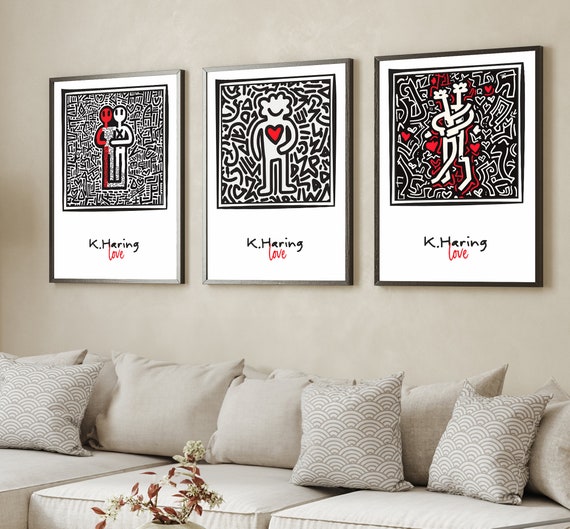 Keith Haring Print, Keith Haring Poster, pop art |  Printable Wall Art, Iconic Haring Style for Modern Home Decor