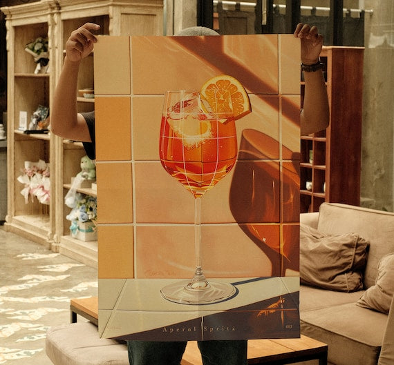 aperol spritz print, cocktail print | cheers print, 3 piece wall art, cocktail recipe, signature drink, set of 3, digital download