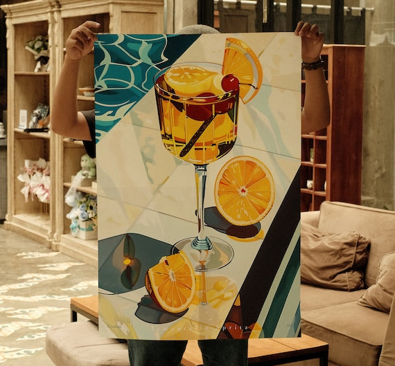Limoncello spritz - cocktail print | 3 piece wall art, cheers print, bar cart print, cocktail poster, signature drink, digital download