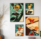 cheers print, cocktail print bundle | cheers print, 4 piece wall art, bar cart print, cocktail poster, signature drink, digital download,