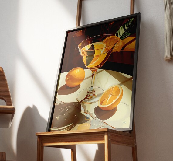 Limoncello spritz - cocktail print | 3 piece wall art, cheers print, bar cart print, cocktail poster, signature drink, digital download