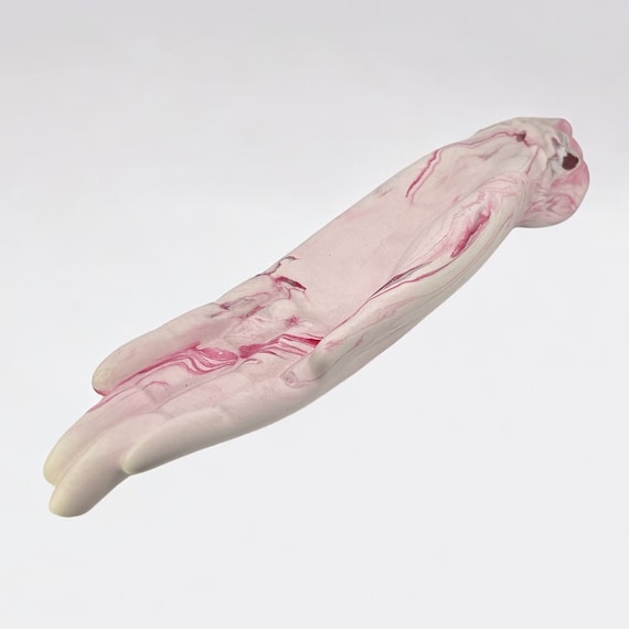 Hand Shaped Incense Holder, fall hosting decor | long incense burner, home decoration, housewarming gift, concrete home decor, 15B