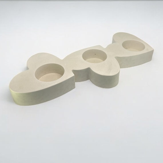 Heart-Shaped Candle Holder Set - Small Concrete Home Decor for Housewarming, Best Holiday Gift, Mini Candle Holders for Cozy Vibes, 15B