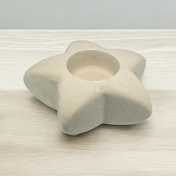 Heart-Shaped Candle Holder Set - Small Concrete Home Decor for Housewarming, Best Holiday Gift, Mini Candle Holders for Cozy Vibes, 15B