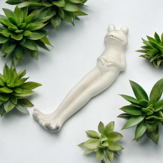 Frog shaped-Incense Holder | long incense burner, 9 color opts, housewarming gift, cute incense holder, small animal incense holder, 15B