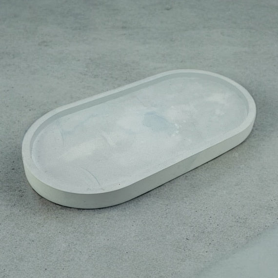 Handmade Perfume Tray - Decorative Tray, Modern Concrete Jewelry Organizer, Mini EDC & Key Tray, Perfect Housewarming Gift, 15B
