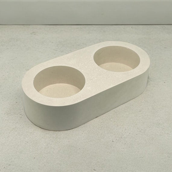 Heart-Shaped Candle Holder Set - Small Concrete Home Decor for Housewarming, Best Holiday Gift, Mini Candle Holders for Cozy Vibes, 15B