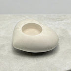 Heart-Shaped Candle Holder Set - Small Concrete Home Decor for Housewarming, Best Holiday Gift, Mini Candle Holders for Cozy Vibes, 15B