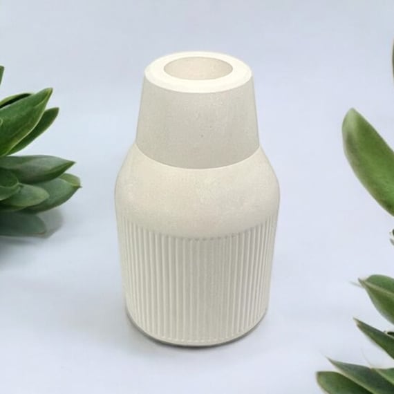 Concrete Candlestick Holder & Vase - Perfect Housewarming or Holiday Gift, Small Home Decor, Mini Candlestick for Modern Home Decoration,15B