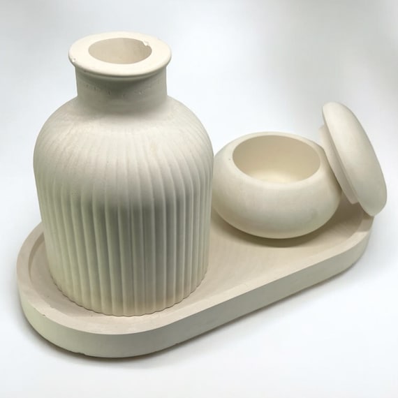 Love Figure, Candle Holders | set of 3 home decor, mini vase, EDC tray, concrete decor, housewarming gift, small home decor set, 15B