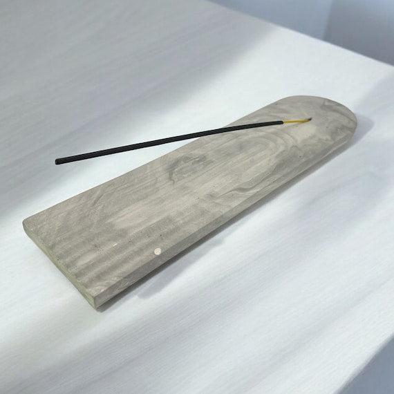 Round Shaped Incense Holder|fall hosting decor, long incense burner, concrete decor, housewarming gift, home decoration, 10 color opts, 15B