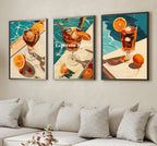 espresso spritz, cocktail print | 3 piece wall art, bar cart print, cocktail poster, signature drink, digital download, set of 3