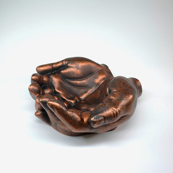 Fall Hosting Decor, EDC Tray | Hand-Shaped Key Tray, Key Organizer & Holder | housewarming and meditation gift, 15B