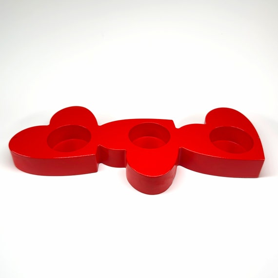 Heart-Shaped Candle Holder Set - Small Concrete Home Decor for Housewarming, Best Holiday Gift, Mini Candle Holders for Cozy Vibes, 15B