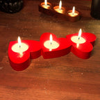 Heart-Shaped Candle Holder Set - Small Concrete Home Decor for Housewarming, Best Holiday Gift, Mini Candle Holders for Cozy Vibes, 15B