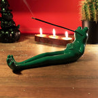 Frog shaped-Incense Holder | long incense burner, 9 color opts, housewarming gift, cute incense holder, small animal incense holder, 15B