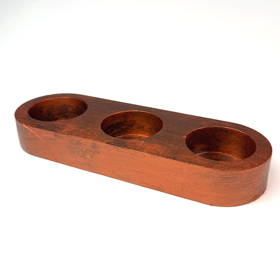 Triple Candle Holder | 9 color opts, housewarming gift, concrete home decor, candle holders, small home gifts, home decoration, 15B