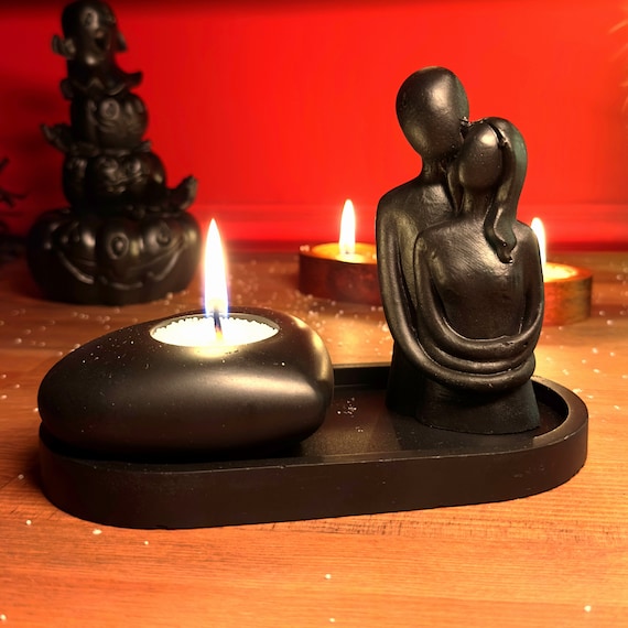 Love Figure, Candle Holders | set of 3 home decor, mini vase, EDC tray, concrete decor, housewarming gift, small home decor set, 15B