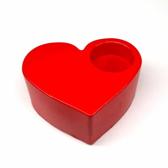 Heart Shaped Candle Holder, Mini Candle Holders | small home decoration, housewarming gift, concrete home decor, best holiday gift, 15B