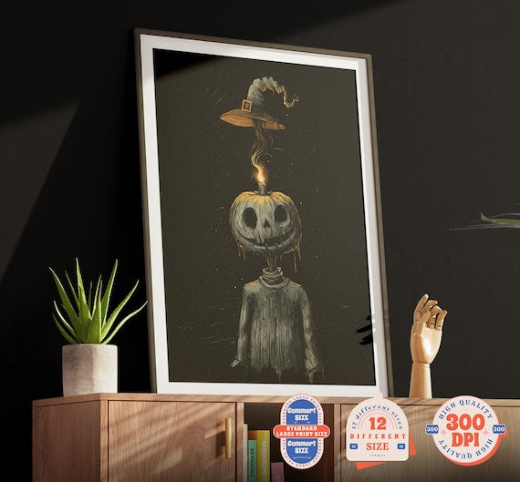 Spooky Halloween Pictures | halloween decoration, printable halloween decor, pumpkin print, halloween spooky poster, home decor