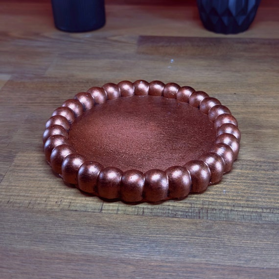 Concrete Daisy-Shaped Jewelry & EDC Tray | Vintage Mini Organizer, Catch-All Tray | Fall Hosting Decor, Housewarming Gift,Gift for Her,15B