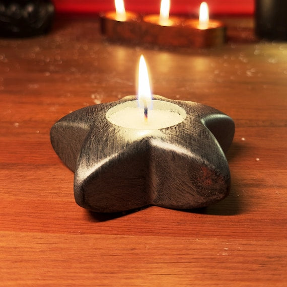 Star Shaped Candle Holder, Candle Holders|fall hosting decor, home decoration, housewarming gift, concrete home decor, best holiday gift,15B