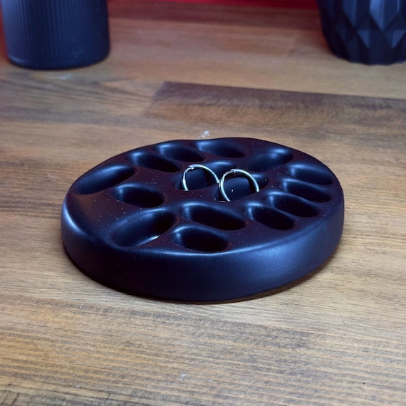 Earring Organizer, Mini Earring Holder | concrete home decoration, jewelry organizer, housewarming gift, gift for her, 9 color opts, 15B