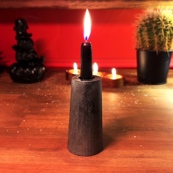 Concrete Candlestick Holder & Vase - Perfect Housewarming or Holiday Gift, Small Home Decor, Mini Candlestick for Modern Home Decoration,15B