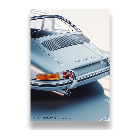 Porsche Poster, Vintage Porsche, Retro Porsche Car Wall Art | Set of 3 Car Poster, Wall Decor, Printable Wall Art for Car Enthusiasts