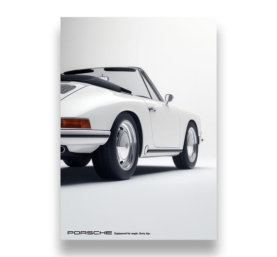 Porsche Poster, Vintage Porsche, Retro Porsche Car Wall Art | Set of 3 Car Poster, Wall Decor, Printable Wall Art for Car Enthusiasts