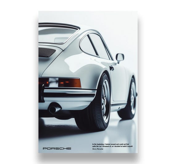 Porsche Poster, Vintage Porsche, Retro Porsche Car Wall Art | Set of 3 Car Poster, Wall Decor, Printable Wall Art for Car Enthusiasts