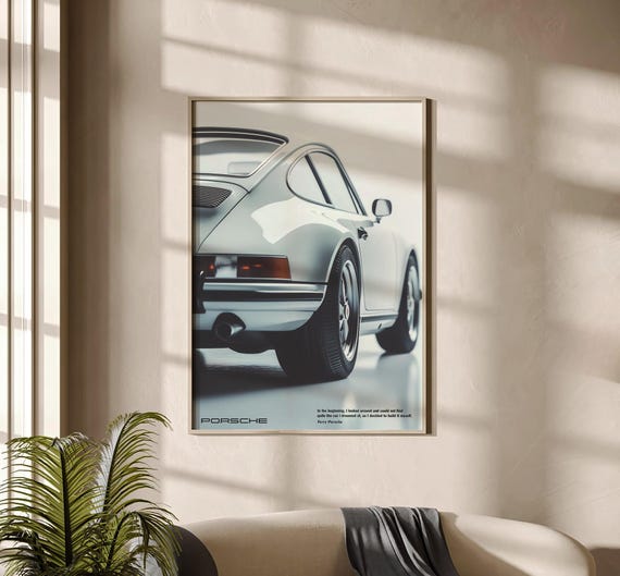 Porsche Poster, Vintage Porsche, Retro Porsche Car Wall Art | Set of 3 Car Poster, Wall Decor, Printable Wall Art for Car Enthusiasts