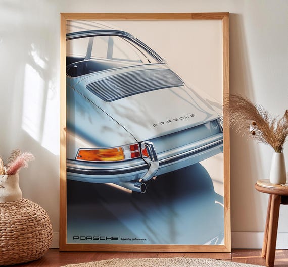 Porsche Poster, Vintage Porsche, Retro Porsche Car Wall Art | Set of 3 Car Poster, Wall Decor, Printable Wall Art for Car Enthusiasts