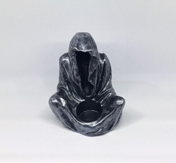 Spooky Backflow Incense Burner, Ghost Shaped Incense Holder | houseawarming gift, small backflow incense burner, spooky home decor, 15B