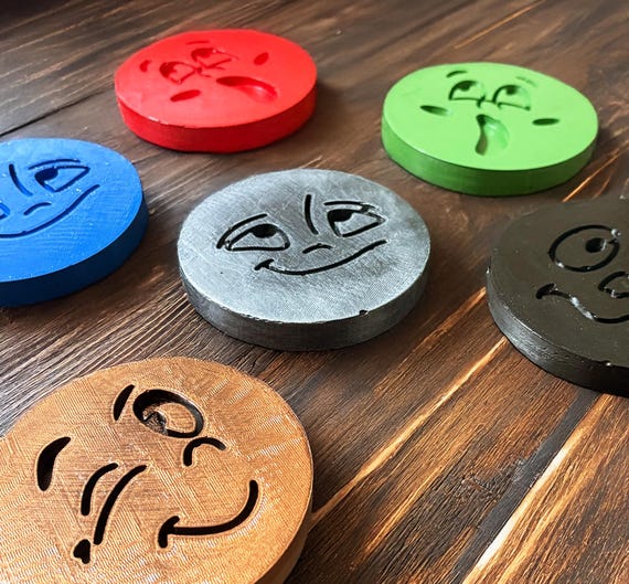 Emoji Fun Coaster Set of 4, Cute Coasters | coaster set, home decor, colorful coaster, small home decoration, home gift, handmade coaster